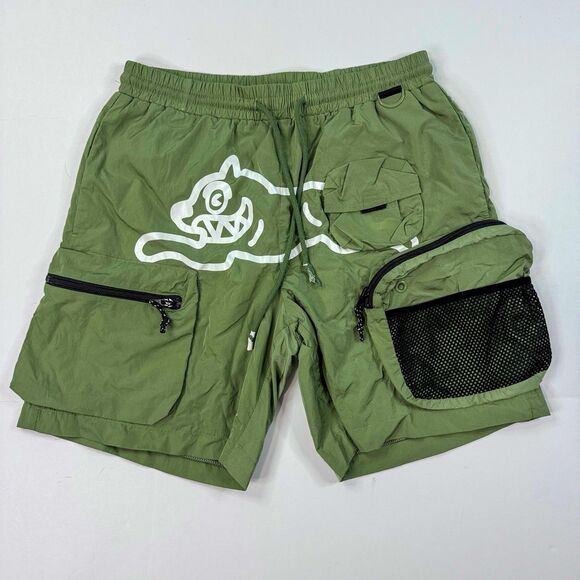 Icecream Hiker Shorts Mens Small Sea Spray Green Cargo Pockets - Picture 1 of 9